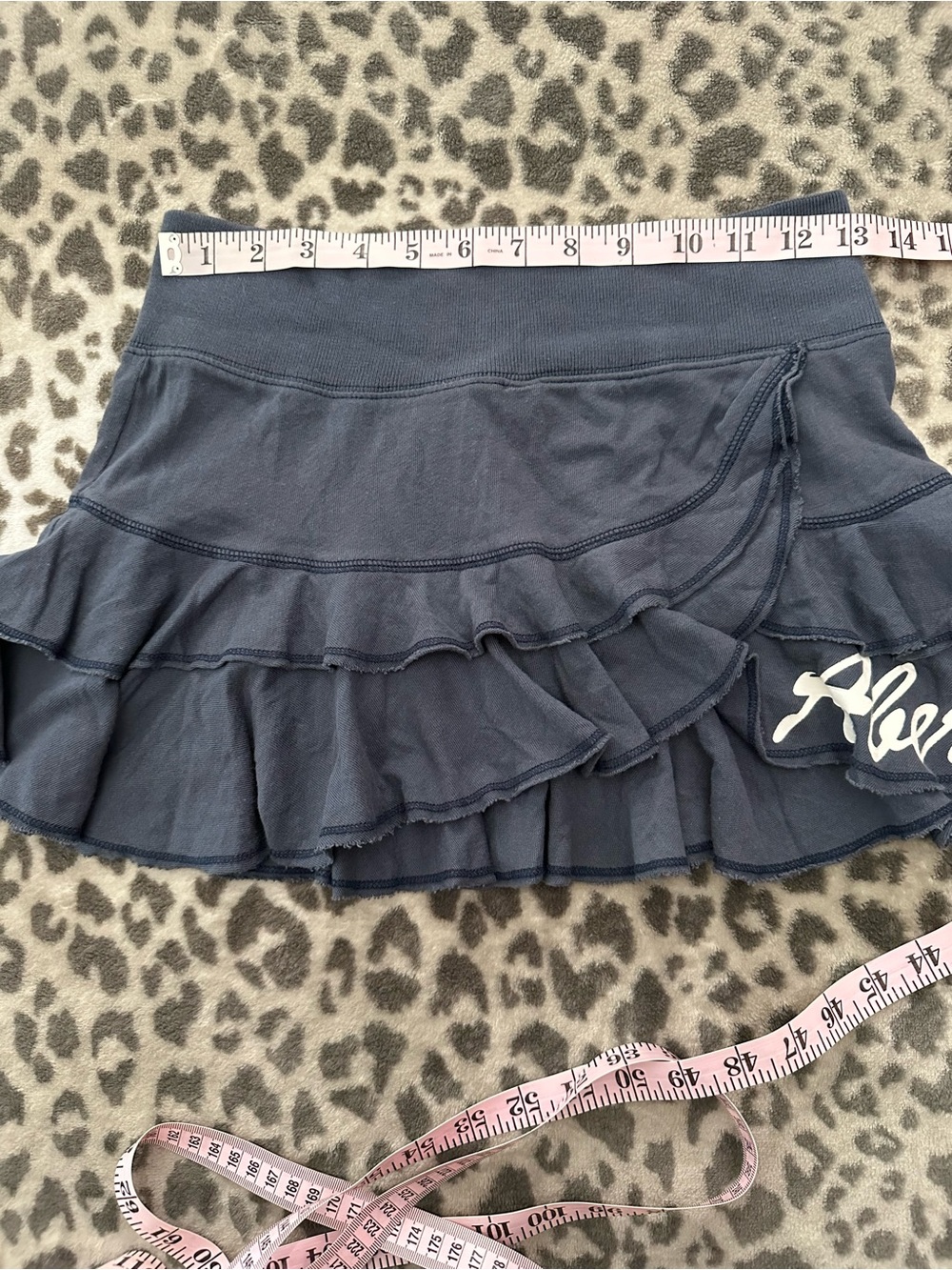 Abercrombie & Fitch Y2K Varsity Prep Tiered Mini Skirt Blue Size Small - Picture 16 of 17
